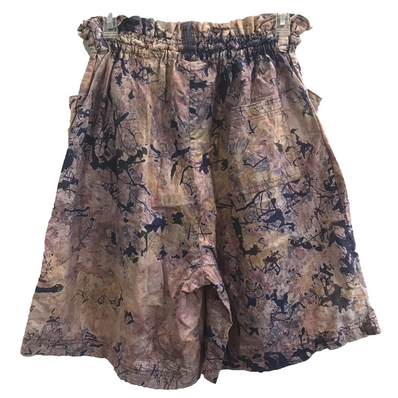 Kaliyana Artwear Tie Dye Shorts High Rise Cotton Purple Pink Blue Pockets Small - Picture 6 of 9